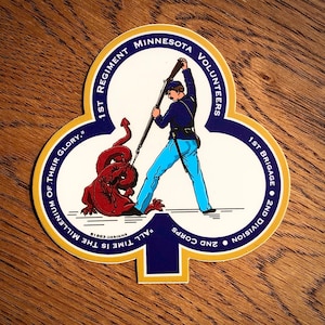Cubic War Minnesota VolunteerInfanterie Vinyl Aufkleber