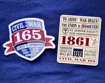 Civil War 165th Anniversary Vinyl Stickers