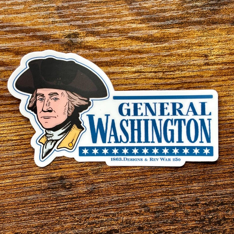 Rev.g R Washington Rev War 250 General Washington Vinyl Sticker - Etsy