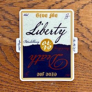 Rev War 250 Give Me Liberty oder Give Me Death Vinyl Aufkleber