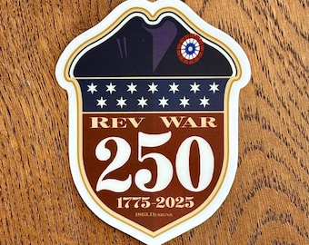 Rev War 250th Anniversary Vinyl Sticker