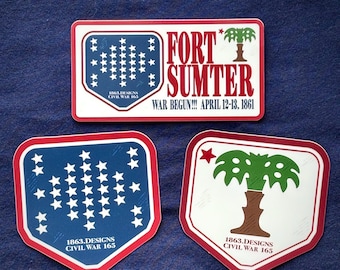 Civil War 165th Fort Sumter Stickers