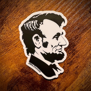 Pegatina de vinilo del presidente Lincoln de la Guerra Civil