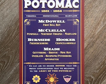 Civil War Army of the Potomac Poster