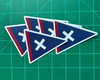 Civil War Federal Brigade Flag Vinyl Stickers