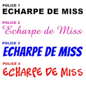 Echarpe de Miss personnalisée, personnalisable Fabriqué en France image 2