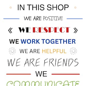 IN THIS SHOP Values Board | Values wall art (Digital File Only)