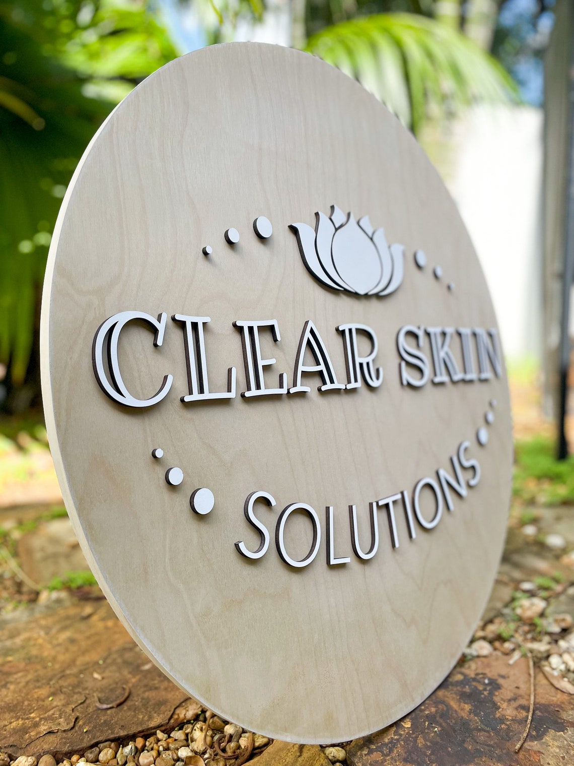 3D Round Logo Sign | Laser Cut MDF & PVC - Etsy Canada