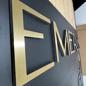 Metal Brushed or Polished Dimensional Letters Elegant Sign For Your Office Metal Business Logo Sign Lobby Sign image 1