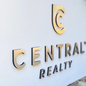 Custom Laser Cut | Clinic Sign | Sign with Raised 3D Design | Business Letter | Eye Doctor Lobby Signage | Reception Logo | Metal Logo