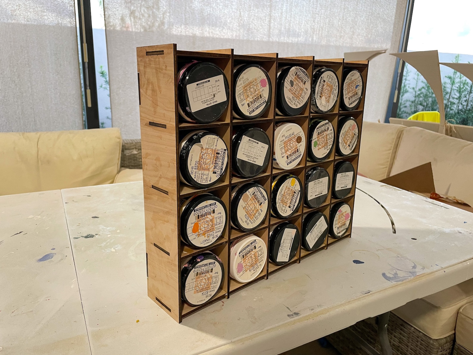 Sample Paint Storage Shelf Laser Cut File 3 Cubics Etsy