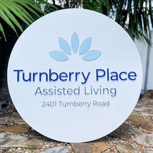 3D Round Logo Sign for Business | Exterior Logo Sign | Lobby Sign | 3D Logo | Boutique Sign | Shop Sign | Laser Cut Sign | Business Sign