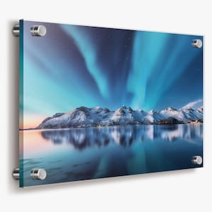 Acrylic Glass Art Custom Print, Acrylic Photo Print, Acrylic Sign, Acrylic Logo, Glass Photo, Custom Acrylic Print with Standoff Hardware