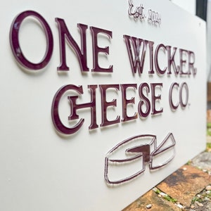 3D Rectangular Logo Sign for Businesses | Exterior Logo Sign | Lobby Sign | 3D Wood Logo | Shop Sign | Laser Cut Sign | Small Business Sign