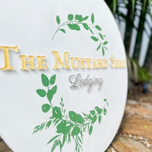3D Round Logo Sign for Business | Exterior Logo Sign | Lobby Sign | 3D Logo | Boutique Sign | Shop Sign | Laser Cut Sign | Business Sign