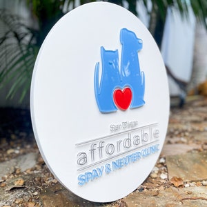 3D Round Logo Sign for Business | Exterior Logo Sign | Lobby Sign | 3D Logo | Boutique Sign | Shop Sign | Laser Cut Sign | Business Sign