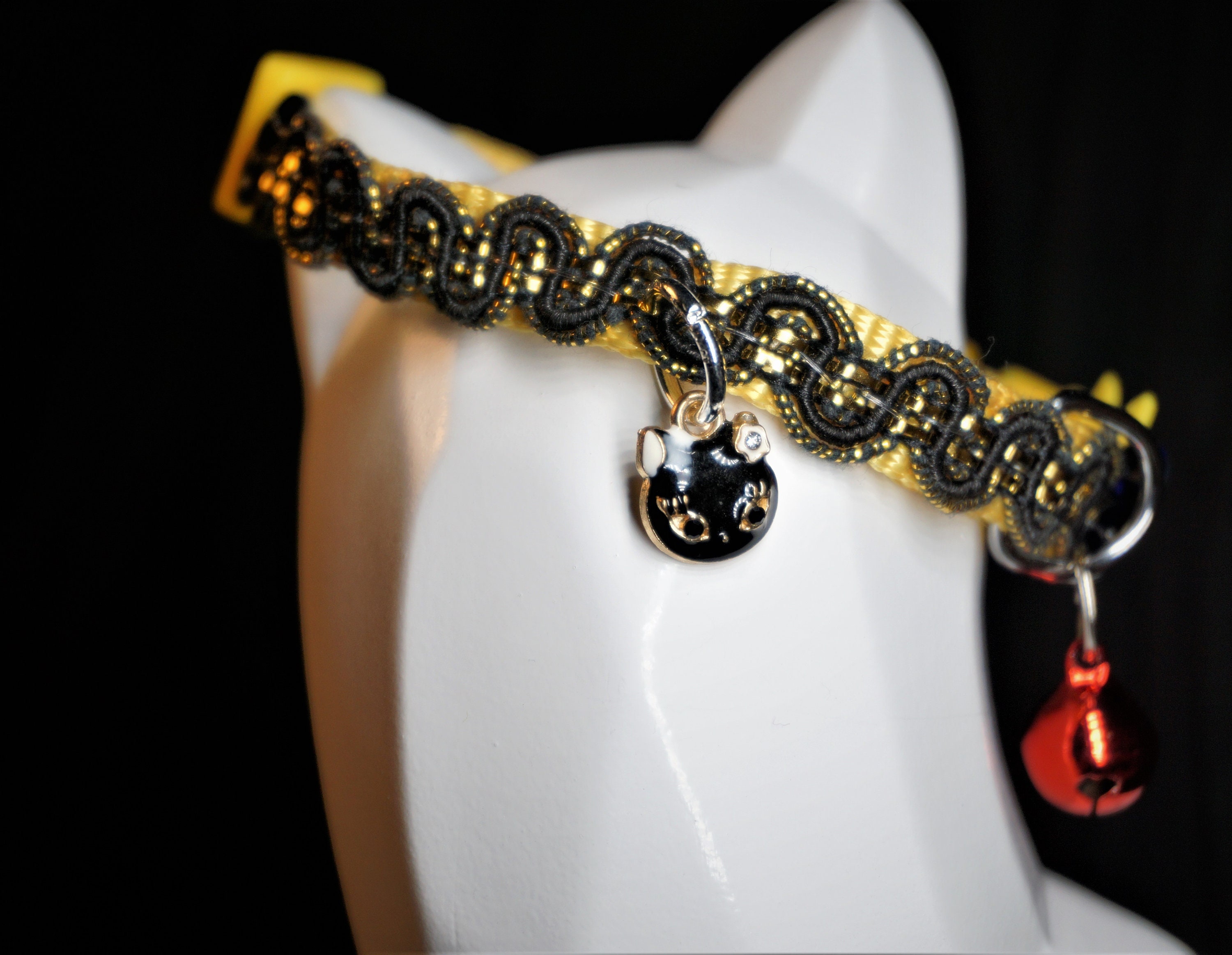 Hello Kitty Cat collar Cute handmade cat collar Breakaway Etsy