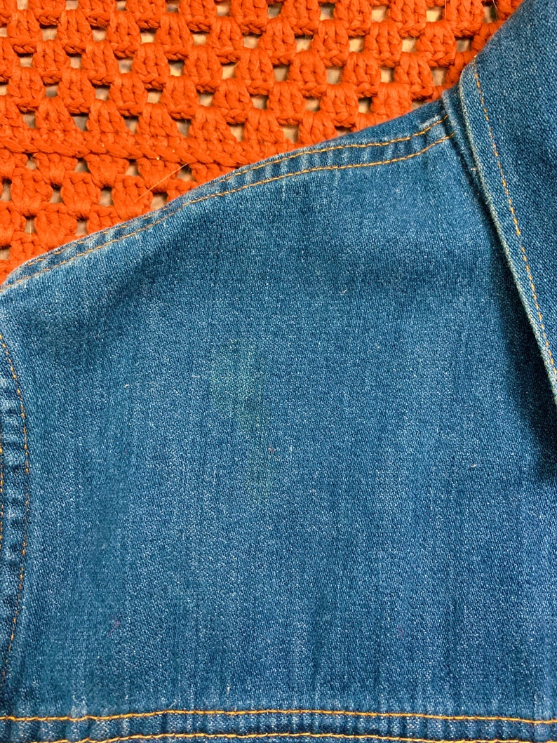 Vintage 80s Big B Brotherhood Union Made Denim Jacket