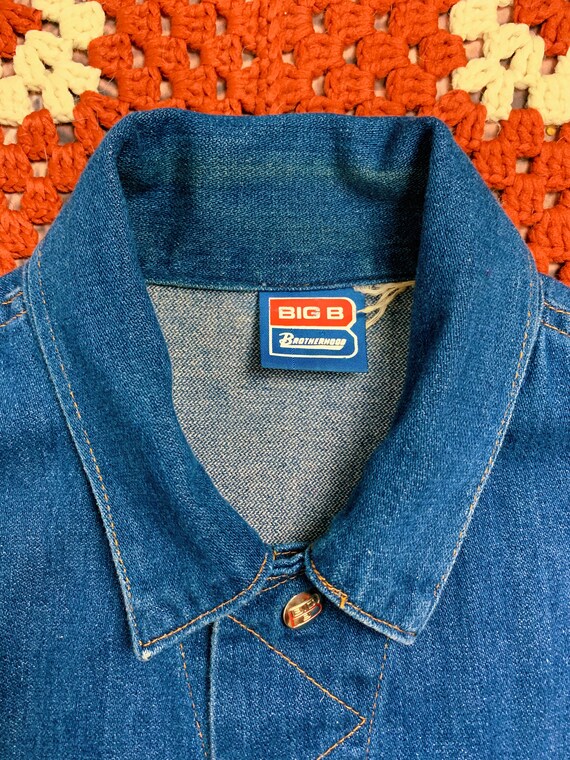 Vintage 80s Big B Brotherhood Union Made Denim Jacket