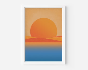 Resumen Golden Sunset Print