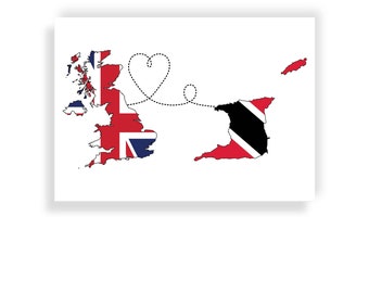 United Kingdom to Trinidad and Tobago - Travel print