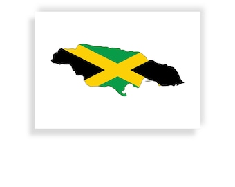 Map of Jamaica - Travel print