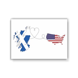 Schottland bis Vereinigte Staaten von Amerika - Reiseprint