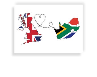 United Kingdom to South Africa - Travel print