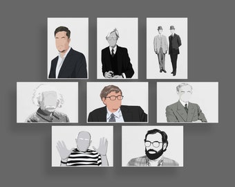 Inspirational Creators Poster, Musk, Gates, Ford, Einstein, Coppola, Picasso, Warhol, Wright Brothers