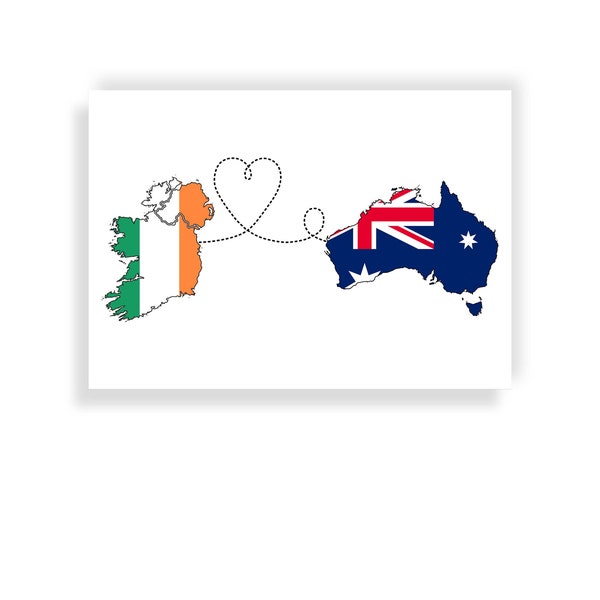 Ireland to Australia - Travel print