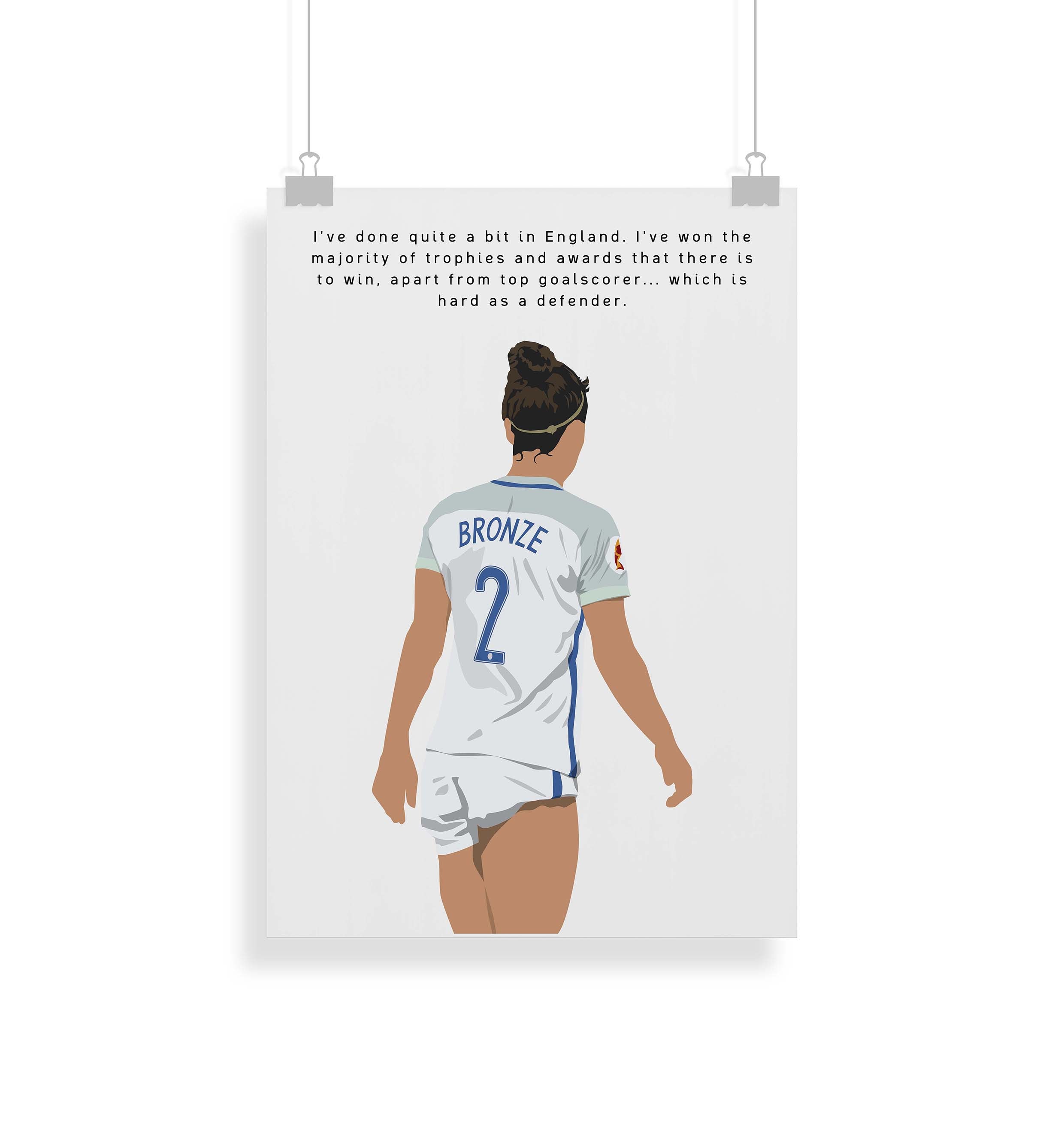 Football Print Lucy Bronze Poster Etsy UK