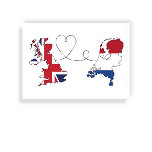 Die Karte von Großbritannien und den Niederlanden ist von mir signiert