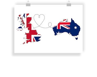 Britain to Australia - Travel print