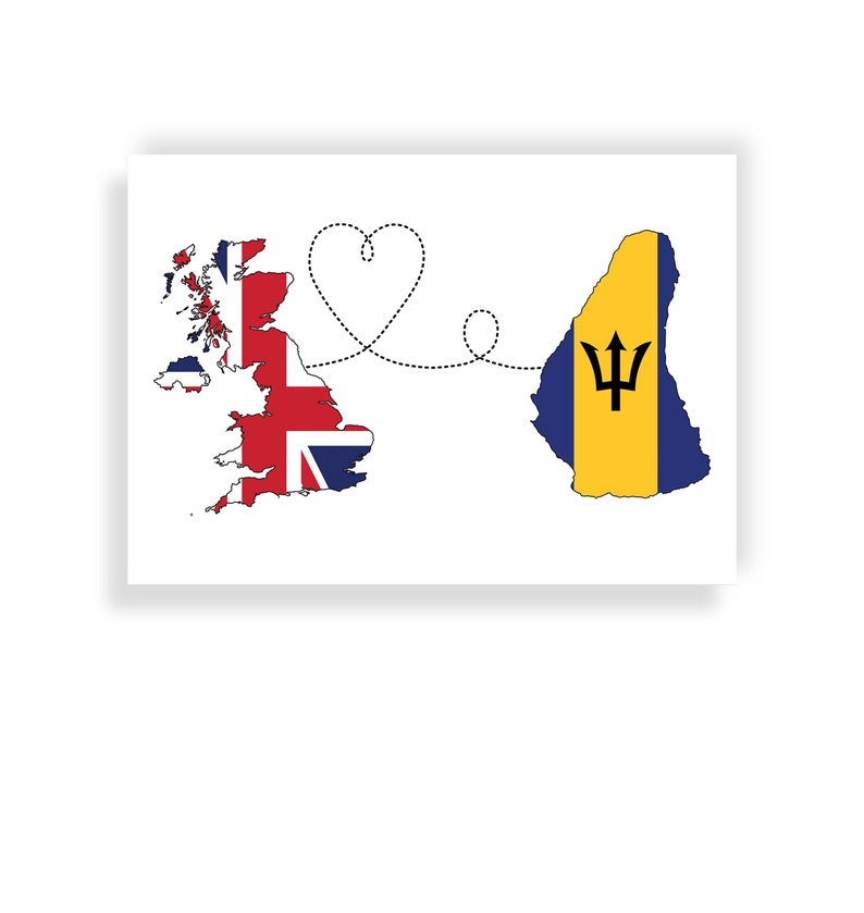 Travel print United Kingdom to Barbados Poster