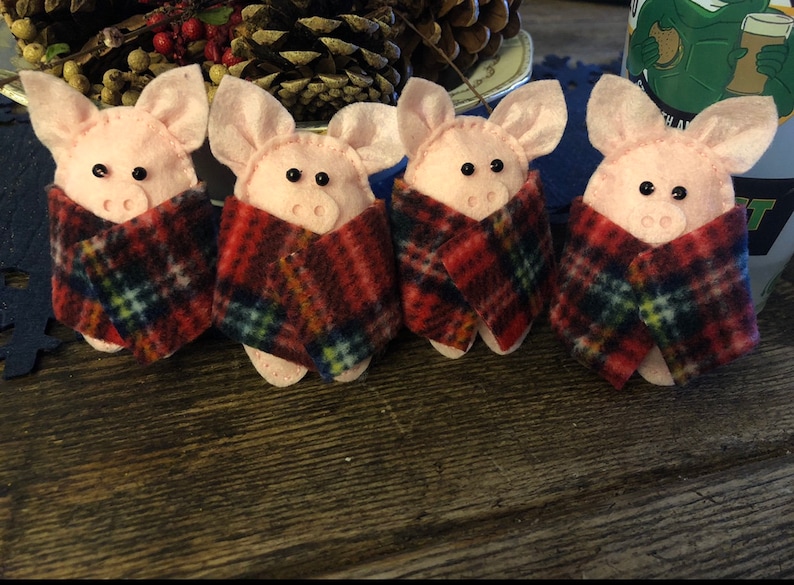 Christmas Vegan Pigs in Blankets Tree Decoration Etsy UK