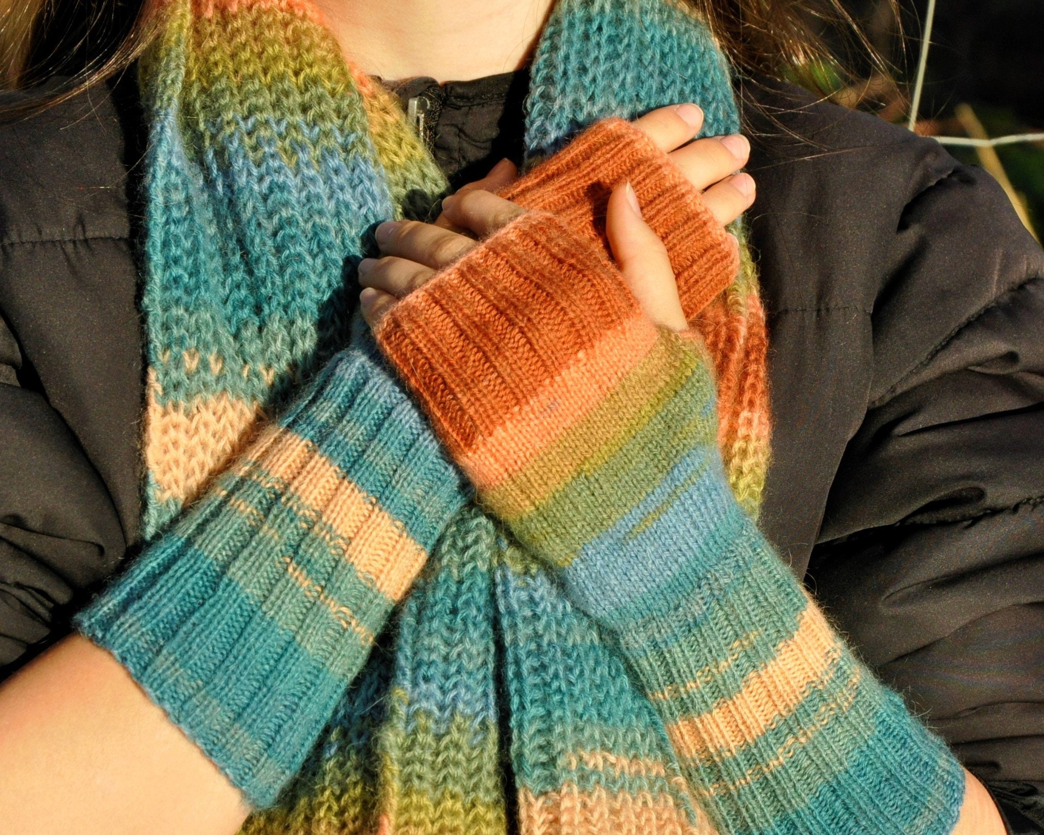 RW Handgestrickte Handwärmer Mit Wollfleece – Super Warm, Weich & Handgefertigt In Nepal