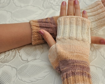 Fingerless Gloves - Mittens, Wrist Warmers, Hand Warmers, Arm Warmers, Cosy Chunky Hand Knit, Christmas gift