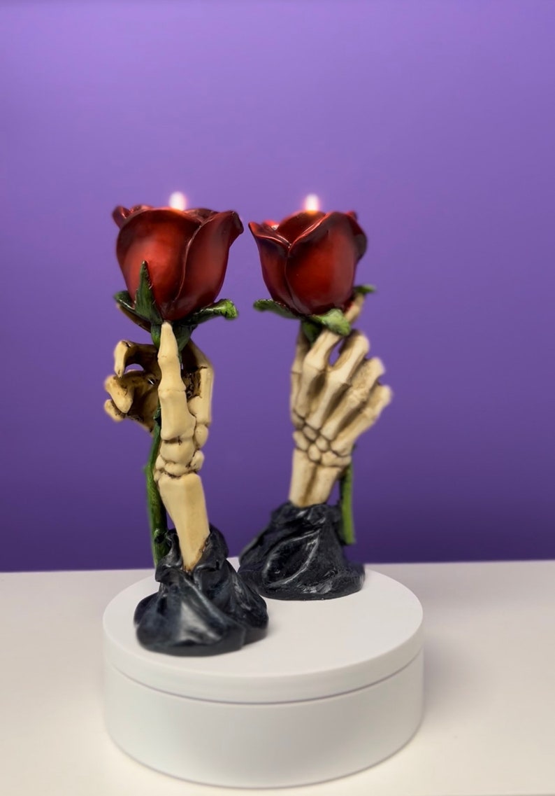 Eternal Flame Romantic Skeleton Hand Tealight Holder - Etsy