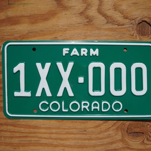 Colorado FARM Sample License Plate