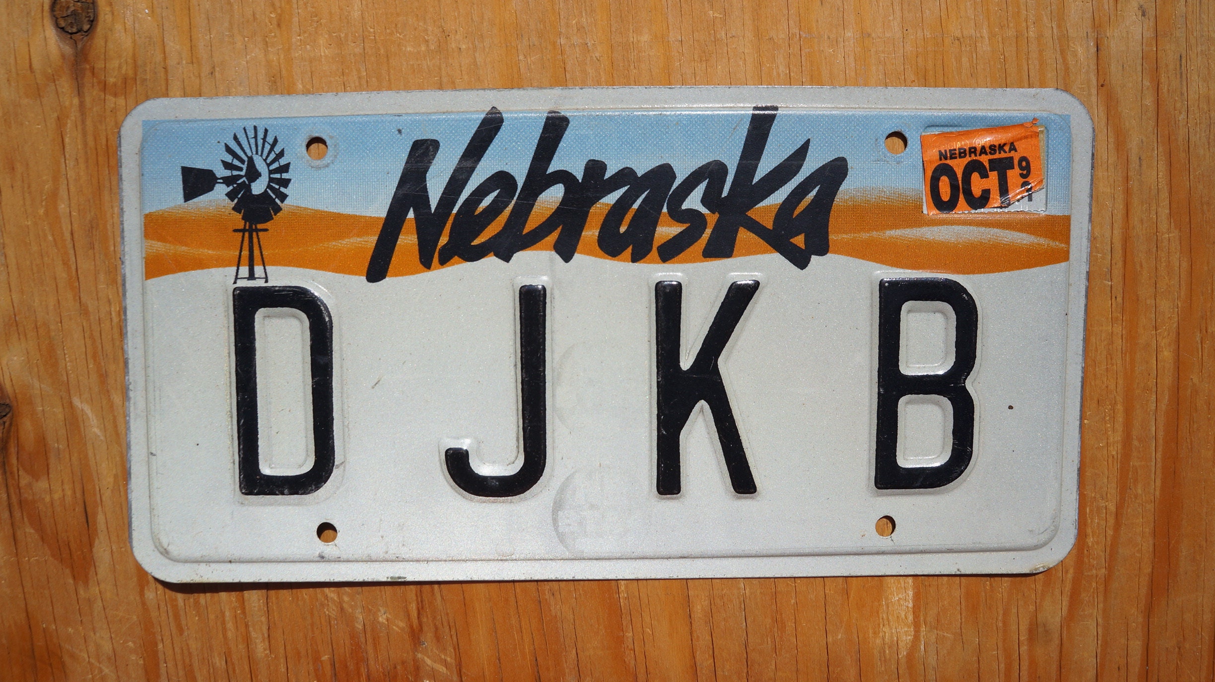 LAREINE 会報 1990s Nebraska Vanity WINDMILL License Plate # D J K B - Etsy