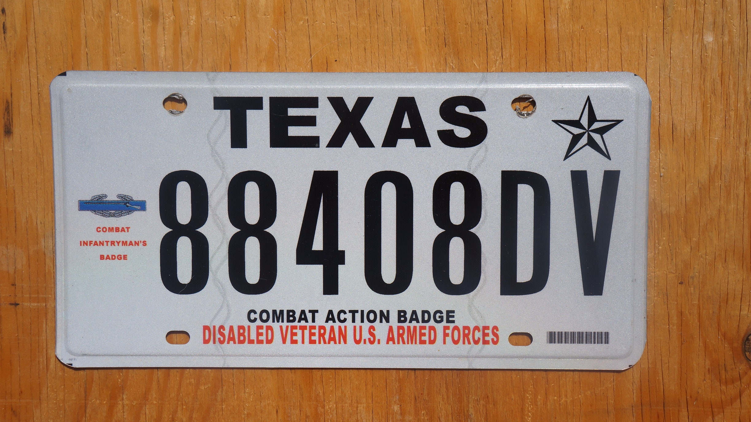 Military License Plates Texas