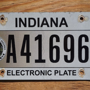 Indiana Electronic License Plate - State Seal