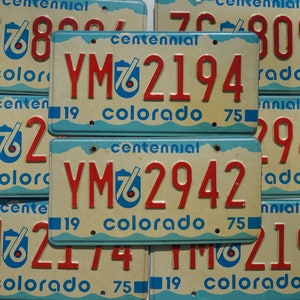 ONE or MORE 1975 1976 1977 COLORADO Bicentennial License Plate Tags - Good Condition