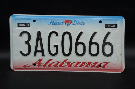 アラバマ HEART OF DIXIE ナンバープレート # 3AG0666 - Etsy 日本