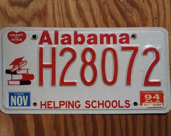 1994 Alabama helfende Schulen Vintage Nummernschild - Bildung Bücher Studenten