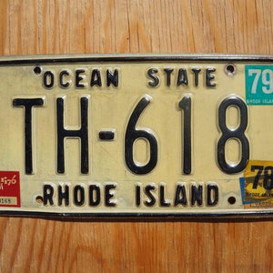 1976 1977 1978 1979 Rhode Island Vintage License Plate