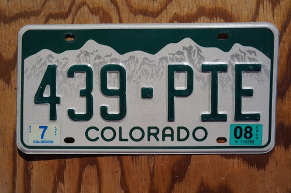 ★足立586★入手困難★ナンバープレート★license plate★ 2008 Colorado SNOW MOUNTAINS License Plate # 439 - PIE - Etsy