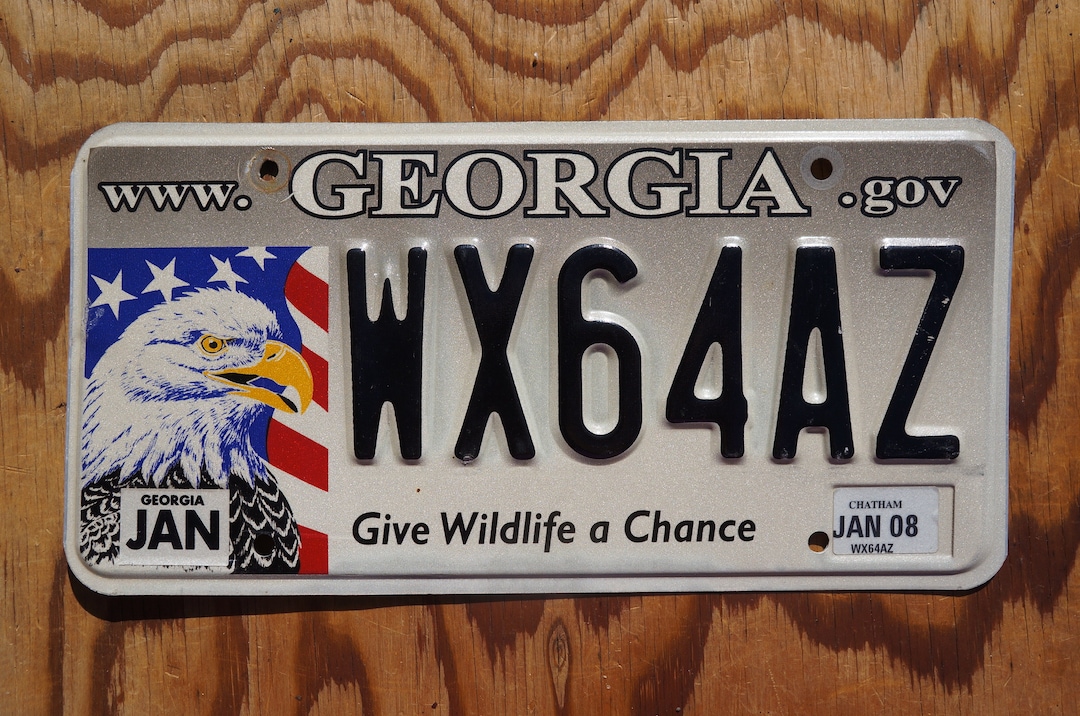 2008 Georgia WILDLIFE License Plate - Give Wildlife a Chance