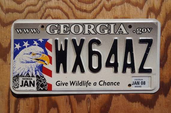 2008 Georgia WILDLIFE License Plate - Give Wildlife a Chance