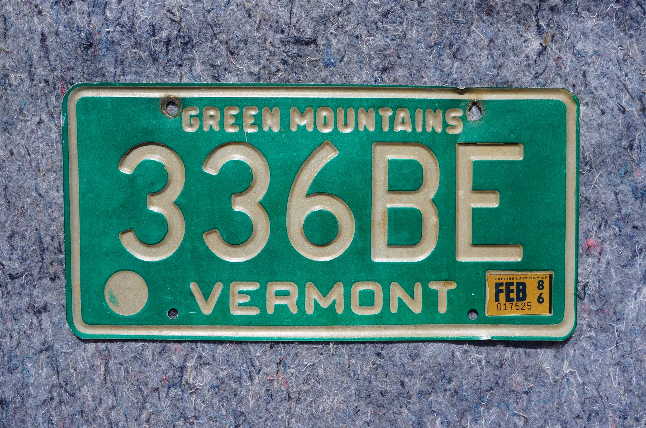超貴重珍品‼️Vermont ナンバープレート GREEN MOUNTAINS 1986 Vermont Green Mountains Vintage License Plate - Etsy